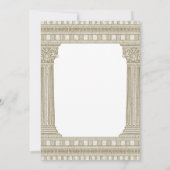 Elegant retirementfeest met zuilen kaart (Achterkant)