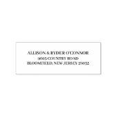 Elegant retour adres typografie paar hout rubberstempel (Afrduk)