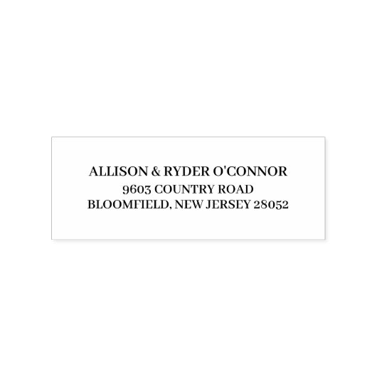 Elegant retour adres typografie paar hout rubberstempel (Afrduk)