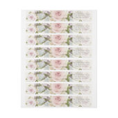 Elegant retouradres Bruiloft Rijkelijk Rozen Bloem (Vel)