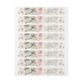 Elegant retouradres Bruiloft Rijkelijk Rozen Bloem Adreslabel Wikkel (Vel)