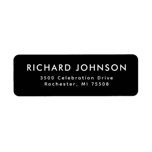 Elegant retouradres etiket (Voorkant)