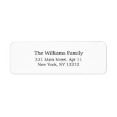Elegant retouradres etiket (Voorkant)