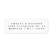 Elegant retouradres gepersonaliseerd label (Voorkant)
