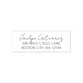 Elegant retouradres in script  zelfinktende stempel