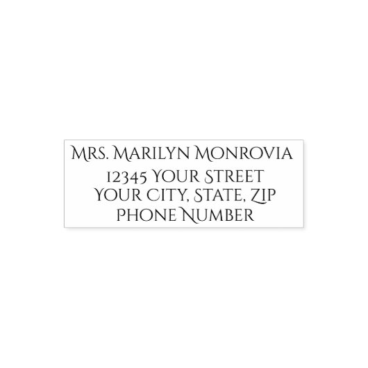 Elegant retouradres & telefoonnummer zelfinktende stempel (Design)