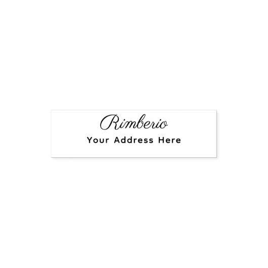 Elegant Retouradres Zelfinktende Stempel (Design)