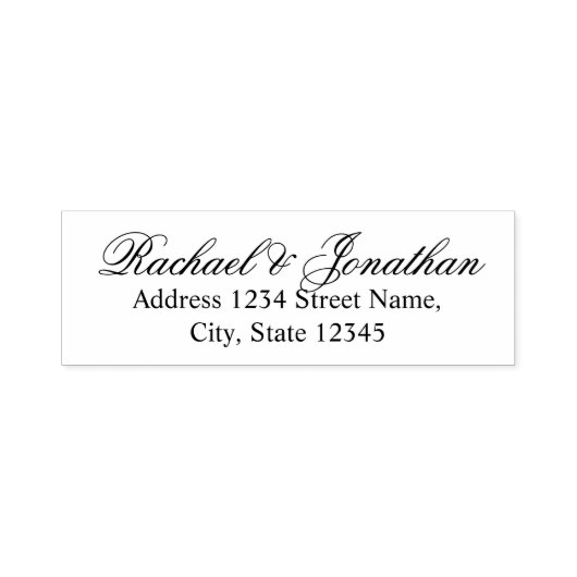 Elegant retouradres  zelfinktende stempel (Design)