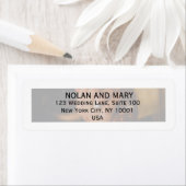 Elegant retouradreslabel met script voor trouwen etiket (Insitu)