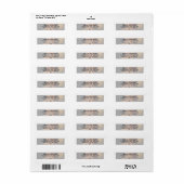 Elegant retouradreslabel met script voor trouwen etiket (Full Sheet)