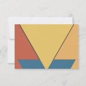 Elegant Retro Art Deco Colorful Modern Wedding RSVP Kaartje (Achterkant)