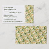 Elegant Retro Art Deco Gold en Green Tropical Visitekaartje (Voorkant / Achterkant)