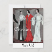 Elegant  Retro Art Deco Kaart (Voorkant)