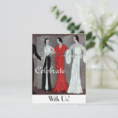 Elegant  Retro Art Deco Kaart (Staand voorkant)