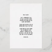 Elegant retro art deco Nieuwjaar Folie Feestdagenkaart (Achterkant)