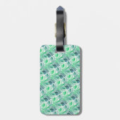 Elegant Retro Art Deco Shades of Green Jazz Age Bagagelabel (Achterkant verticaal)