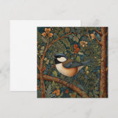 Elegant Retro Art Nouveau woodland bird Kaart (Voorkant / Achterkant)