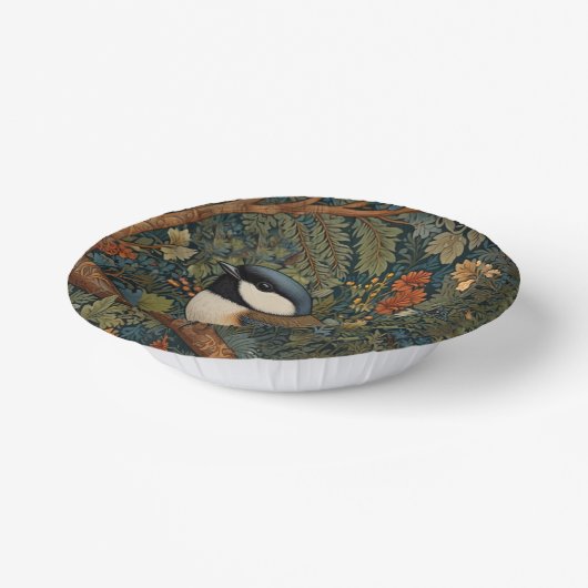 Elegant Retro Art Nouveau woodland bird Papieren Kommen (Gebogen)