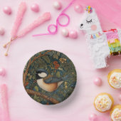 Elegant Retro Art Nouveau woodland bird Papieren Kommen (Feest)