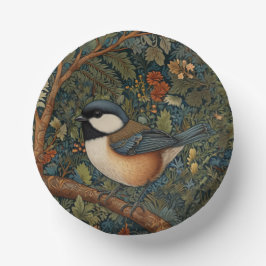 Elegant Retro Art Nouveau woodland bird Papieren Kommen