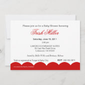 Elegant Retro Baby Carriage - Baby shower Party Kaart (Achterkant)