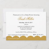 Elegant Retro Baby Carriage - Baby shower Party Kaart (Achterkant)