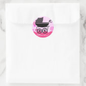 Elegant Retro Baby Carriage - Baby showers Sticker (Tas)