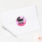 Elegant Retro Baby Carriage - Baby showers Sticker (Envelop)