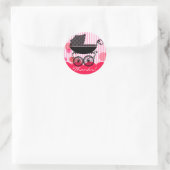 Elegant Retro Baby Carriage - Baby showers Sticker (Tas)