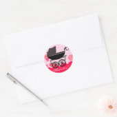 Elegant Retro Baby Carriage - Baby showers Sticker (Envelop)