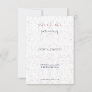 Elegant & Retro Bewaar de datum – Geen foto Unie Save The Date