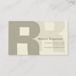 Elegant Retro Big Double Letter R Visitekaartje