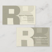 Elegant Retro Big Double Letter R Visitekaartje (Voorkant / Achterkant)