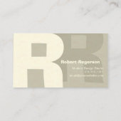 Elegant Retro Big Double Letter R Visitekaartje (Achterkant)