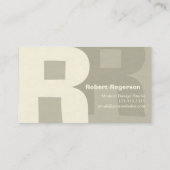 Elegant Retro Big Double Letter R Visitekaartje (Achterkant)