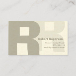 Elegant Retro Big Double Letter R Visitekaartje