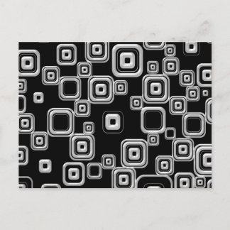 Elegant Retro Black en White Pattern Briefkaart