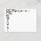 Elegant Retro Blank Table Name Place Cards Plaatskaartje (Achterkant)