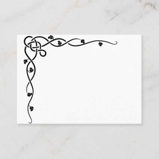 Elegant Retro Blank Table Name Place Cards Plaatskaartje (Voorkant)