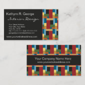 Elegant Retro blokkeert Modernist Chic Visitekaartje (Voorkant / Achterkant)