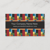 Elegant Retro blokkeert Modernist Chic Visitekaartje (Achterkant)