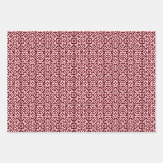 Elegant Retro Boho Bloemenpatroon Inpakpapier Vel (Voorkant 2)
