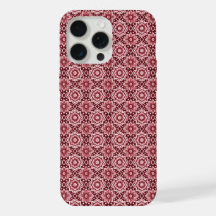 Elegant Retro Boho Bloemenpatroon iPhone 15 Pro Max Case