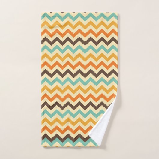 Elegant Retro Chevron Pattern Bad Handdoek (Handdoek)