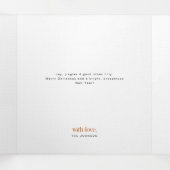 Elegant Retro Christmas Design Family Arch Photo Drieluik Kaart (Binnenkant midden)