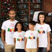 Elegant retro Christmas ornaments family T-shirt