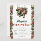 Elegant  retro classic bauble Christmas Kaart (Voorkant)