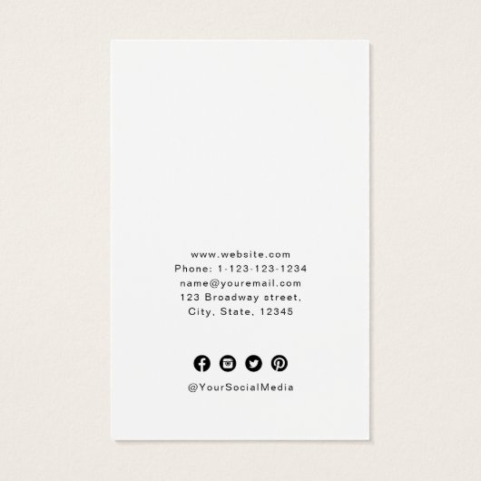 Elegant retro deco aangepast juwelenaarscherm visitekaartje (Achterkant)