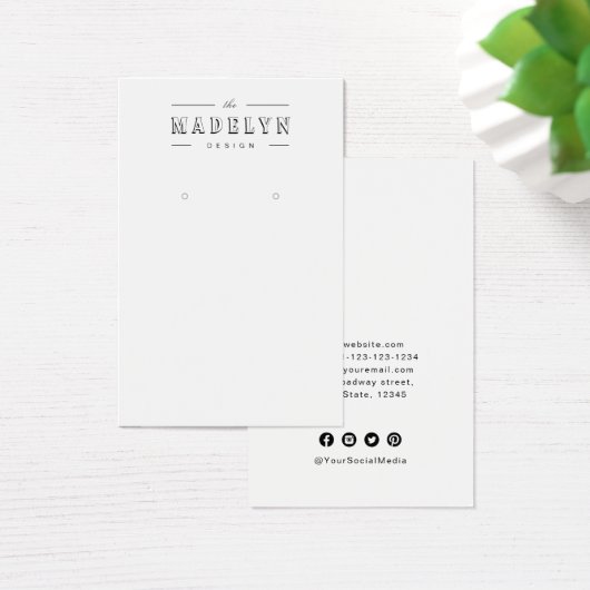 Elegant retro deco aangepast juwelenaarscherm visitekaartje (Bureau)