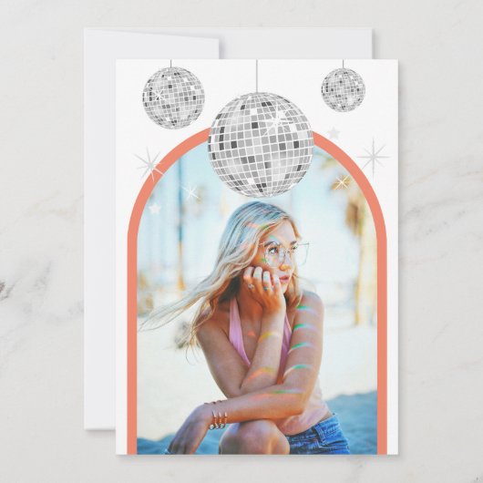 Elegant Retro Disco Groove Vrijgezellenfeest roze Kaart